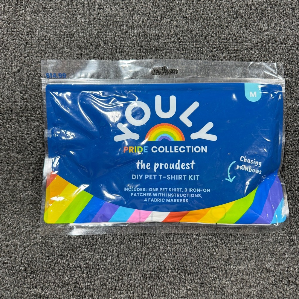 Youly DIY Pet‎ T-Shirt Kit Pride Collection Medium White New Rainbow Craft Set